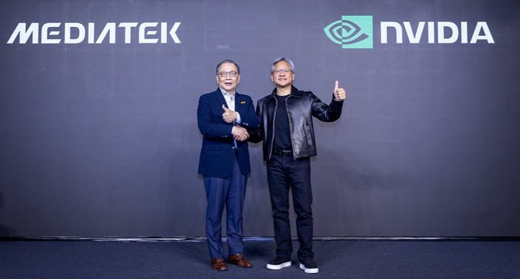 Rick Tsai and Jensen Huang CEO's of Mediatek and Nvidia Respectively.